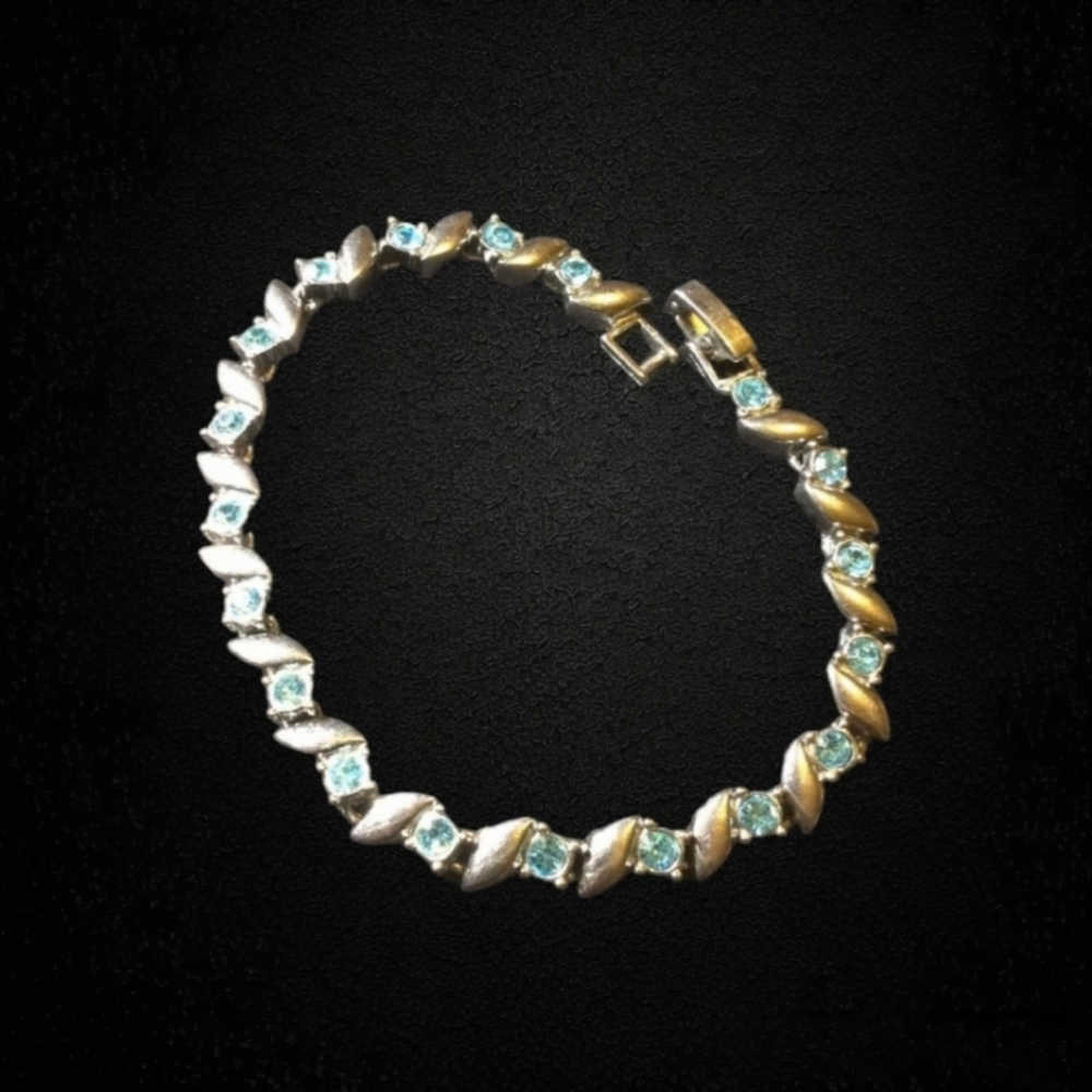 Sterling Silver Topaz Tennis Bracelet